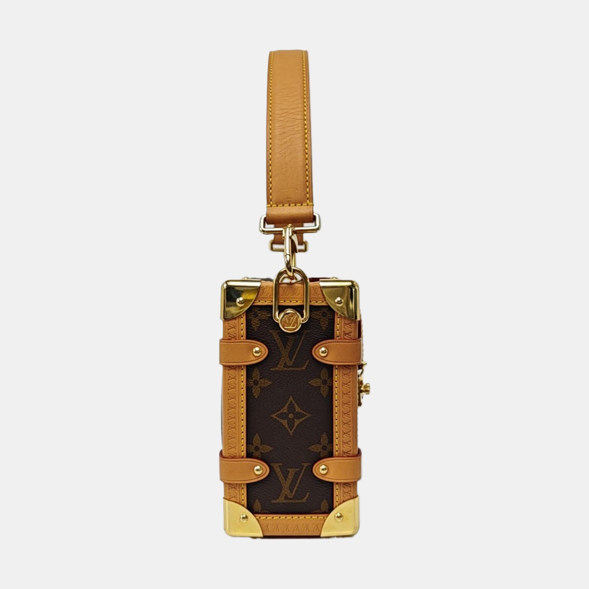 SIDE TRUNK MM Monogram Coated Canvas Brown