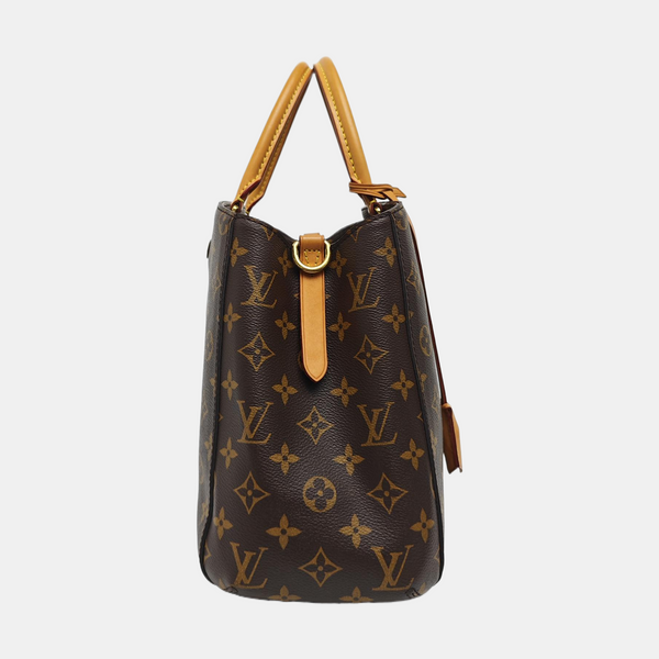 MONTAIGNE Monogram Coated Canvas Brown