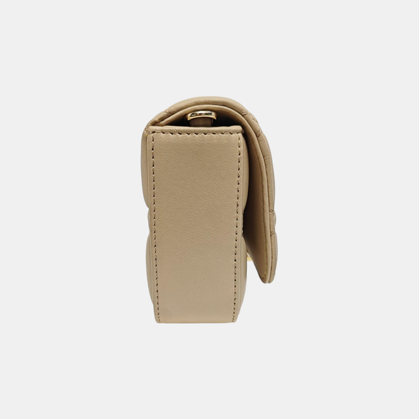 Lady Dior Mini Cannage Lambskin Beige