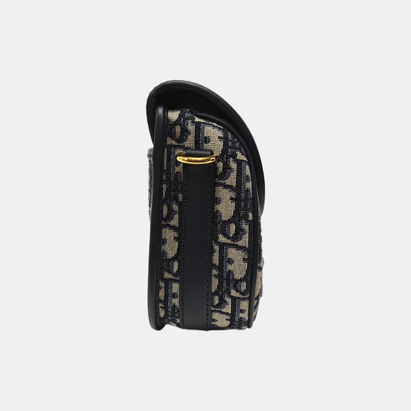 Bobby East-West Medium Oblique Canvas Blue