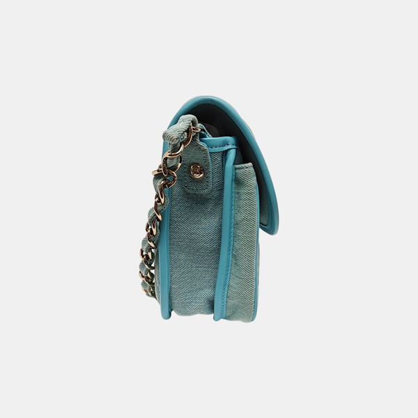 Quilted Denim Blue