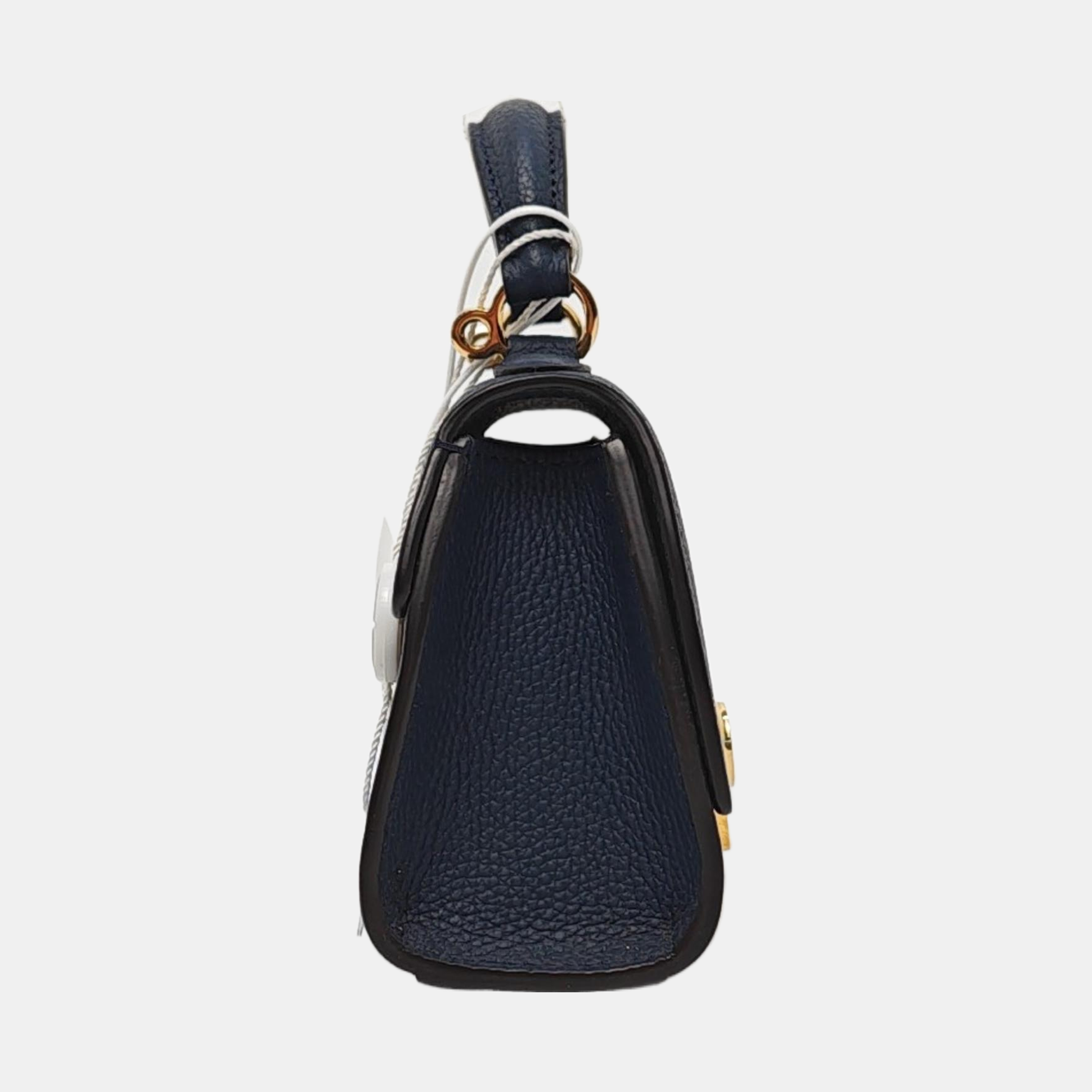 Calfskin Shoulder Bag Mini Blue
