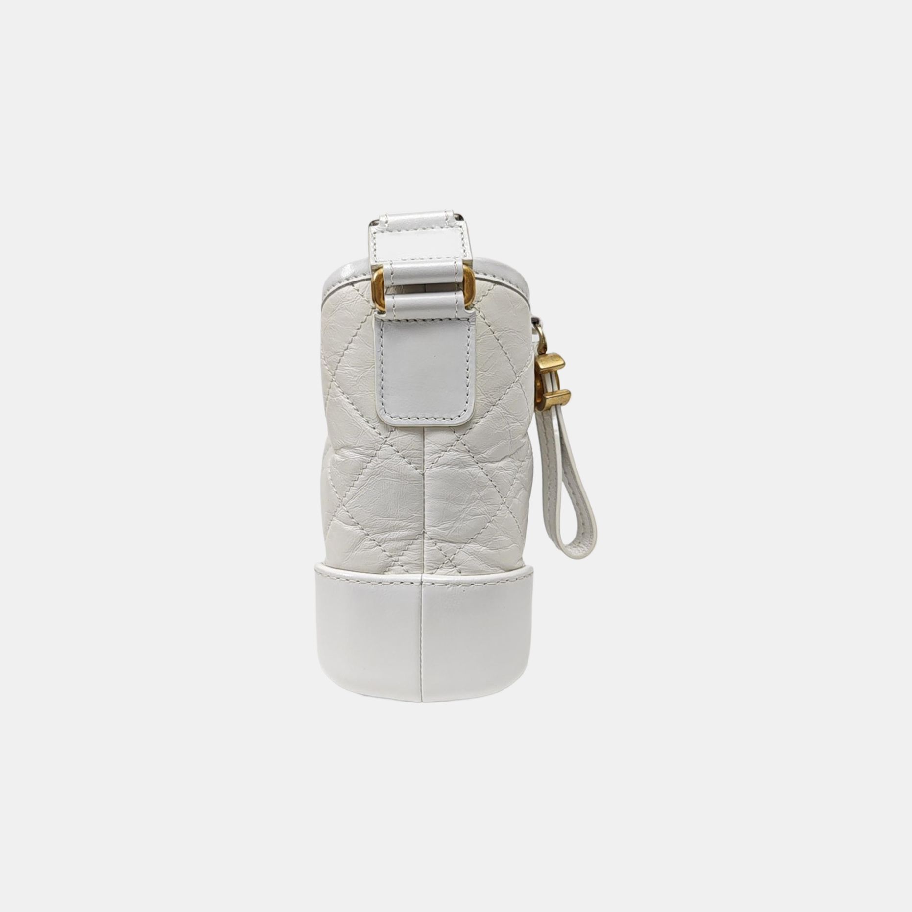 GABRIELLE Becerro Vintage Acolchado Pequeño Blanco