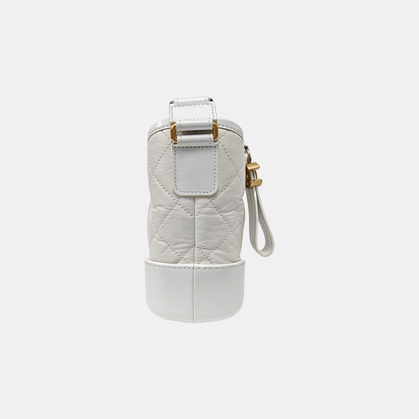 GABRIELLE Becerro Vintage Acolchado Pequeño Blanco
