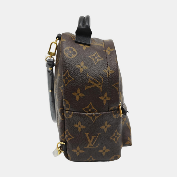 PALM SPRINGS Mini Monogram Coated Canvas Brown