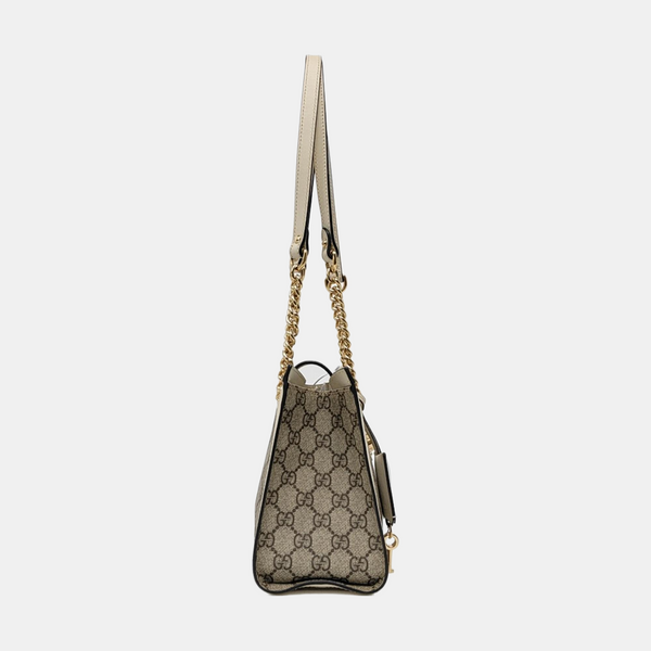 Padlock Small Monogram Coated Canvas Beige