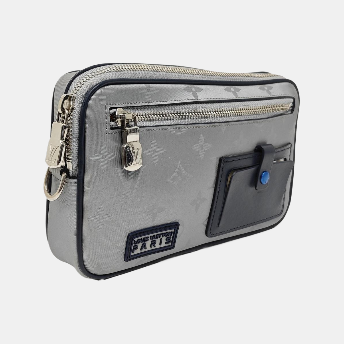 ALPHA Monogram Coated Canvas Silver