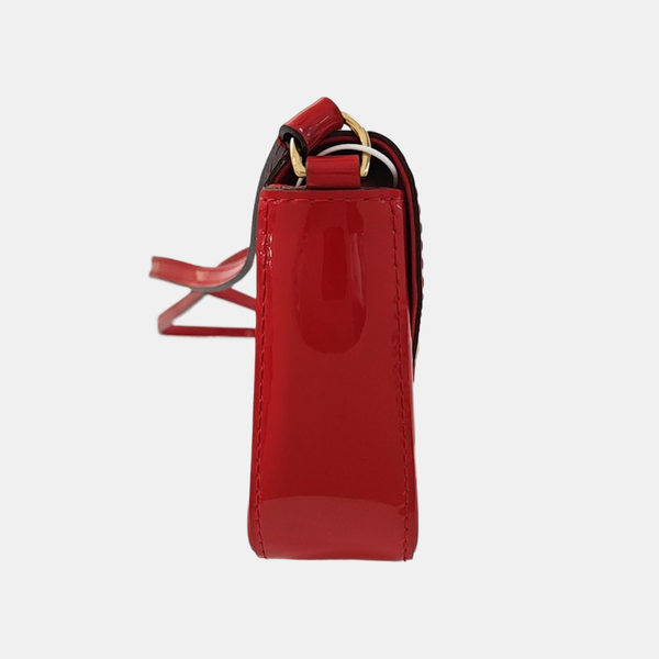 SAC LUCIE Mini Monogram Patent Leather Red