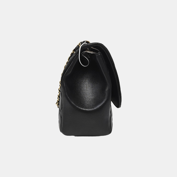 CLASSIC SINGLE FLAP Medium Quilted Lambskin Black