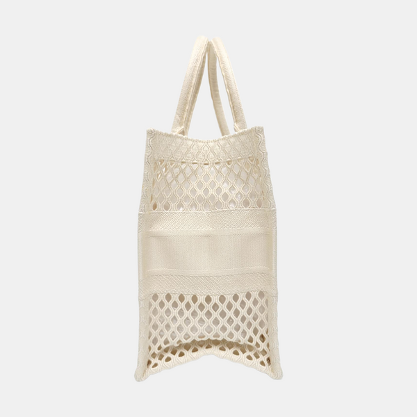 Book Tote Medium Fabric White