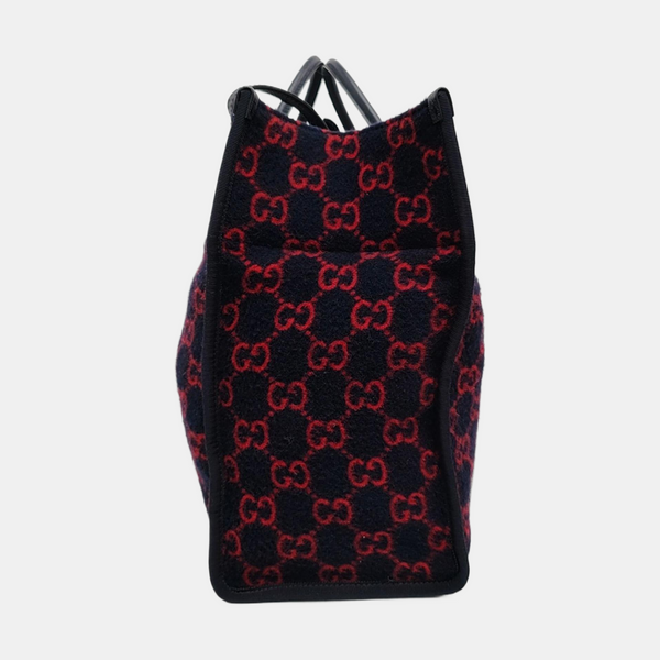 GG Wool Tote Monogram Wool Multicolor