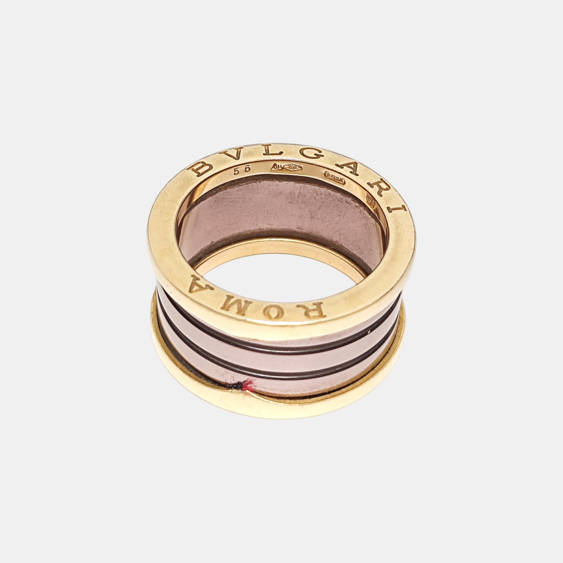 B.ZERO1 18k Rose Gold Ring EU 56