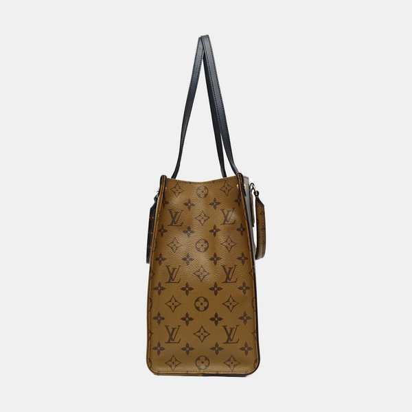 ONTHEGO MM Monogram Coated Canvas Brown