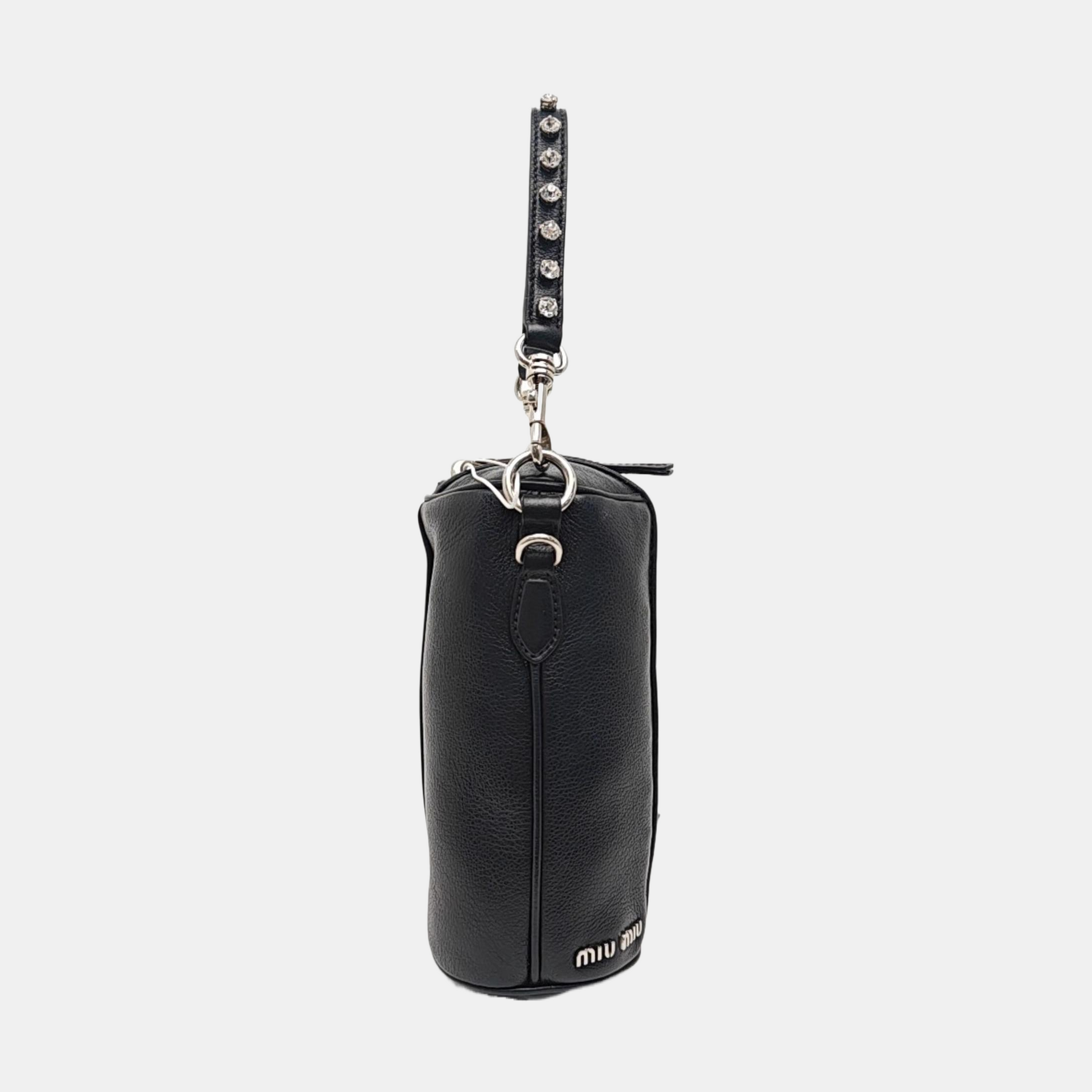 Calfskin Top Handle Bag Black
