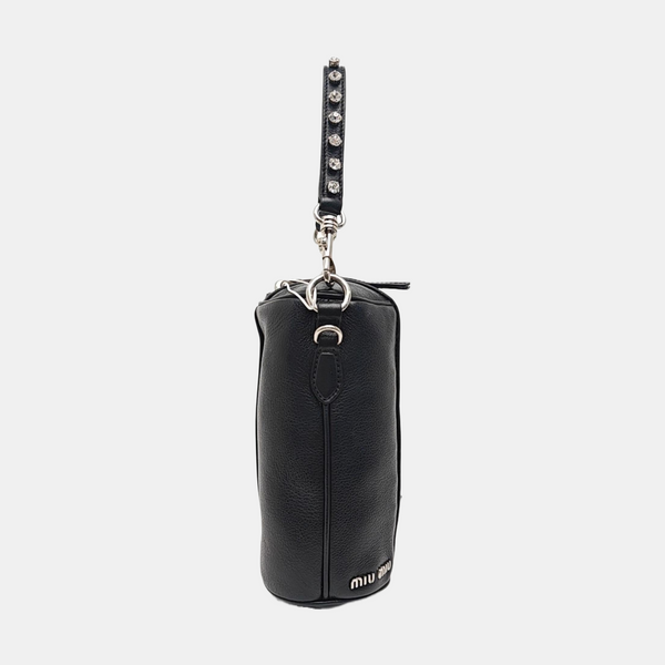 Calfskin Top Handle Bag Black
