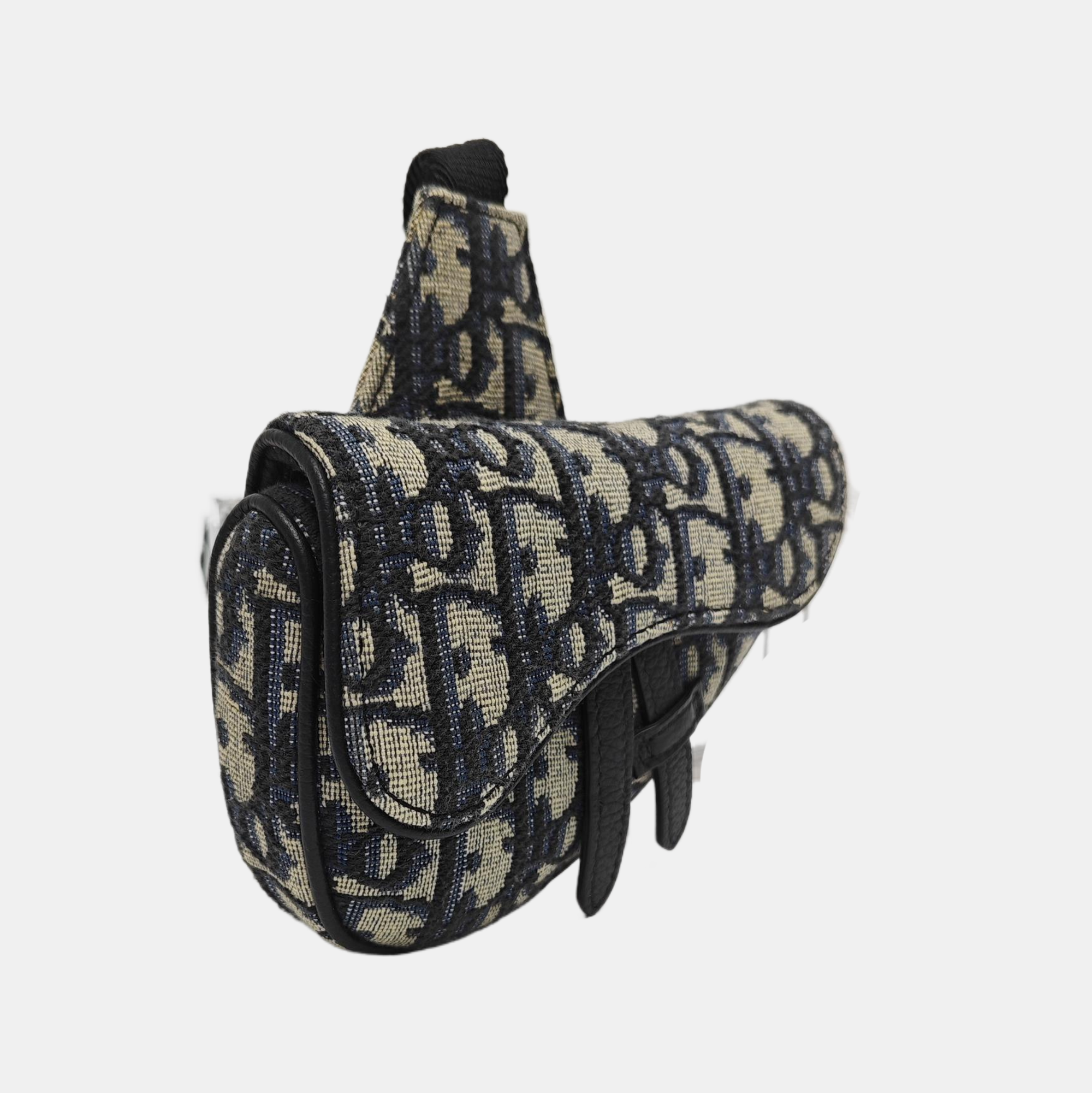 Authenticated pre-owned  Saddle Oblique Canvas Beige - Shoulder Bag at Looply
