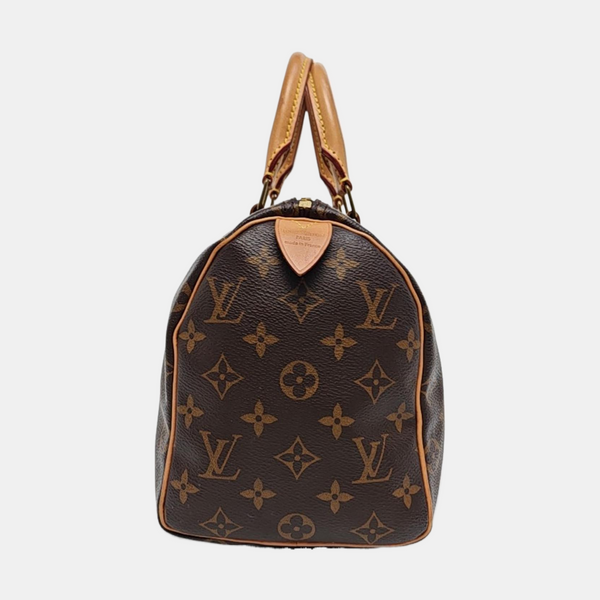 SPEEDY 25 Monogram Coated Canvas Brown