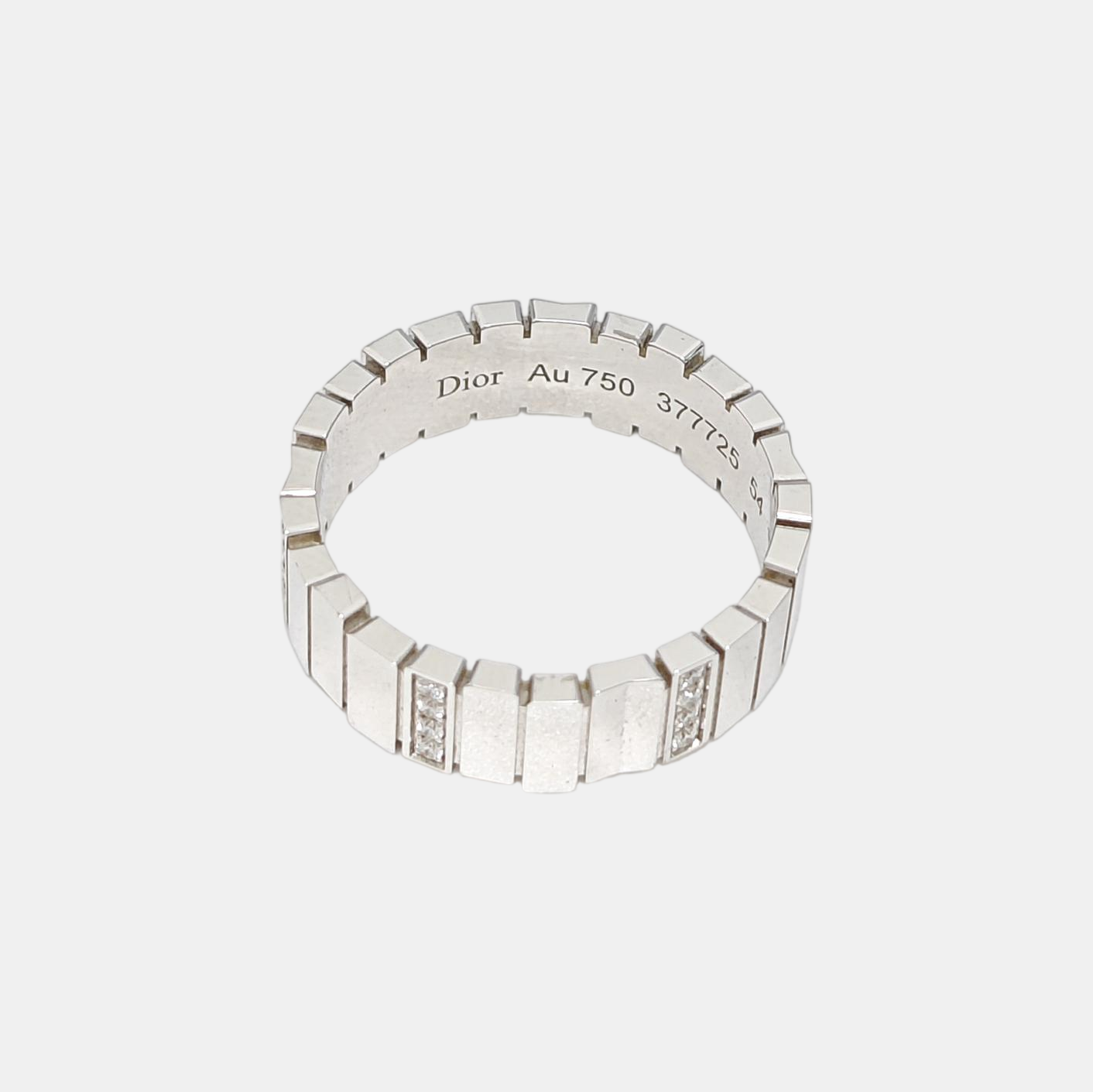 18k White Gold Silver Ring EU 54