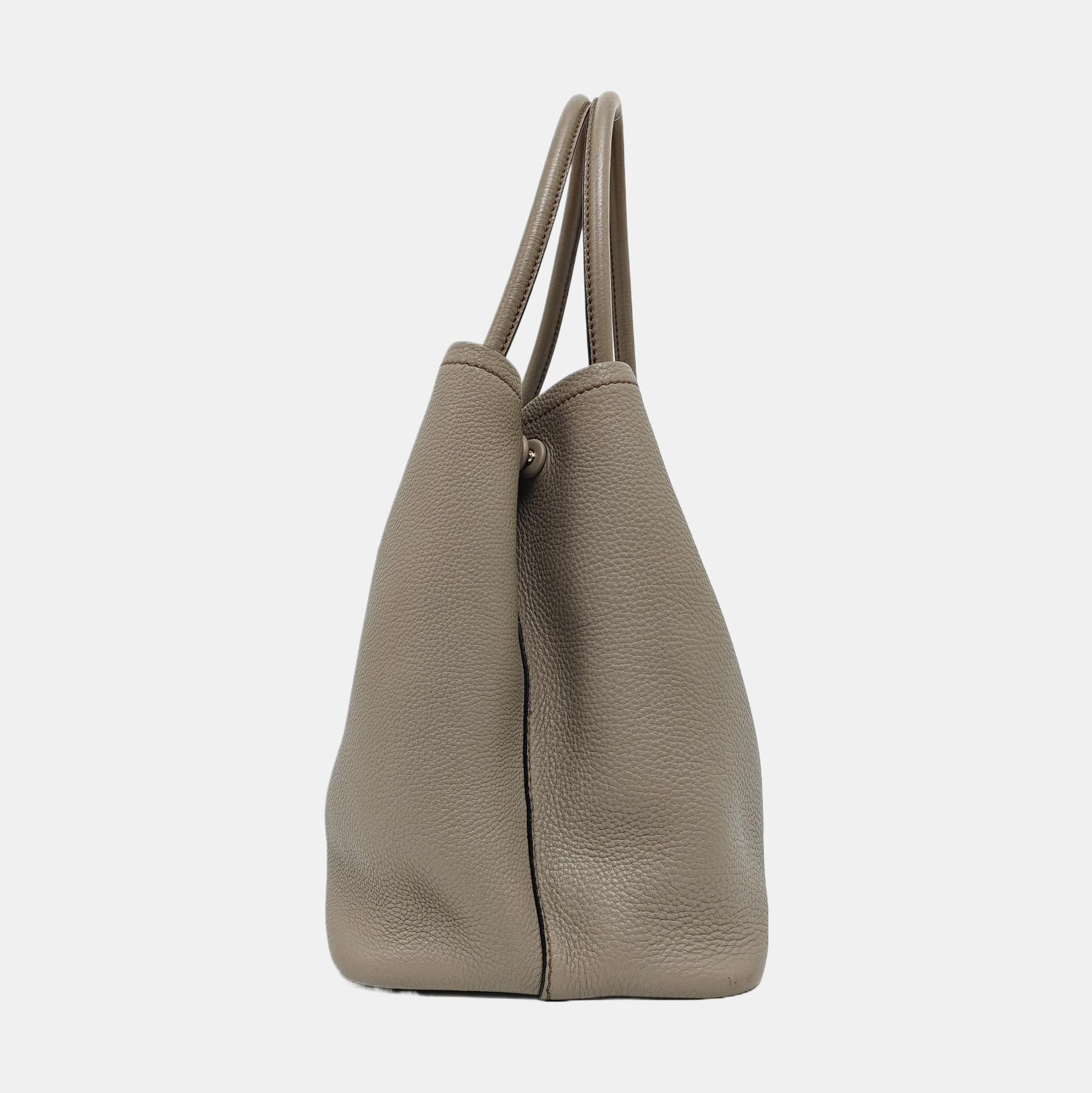 Double Large Calfskin Gray