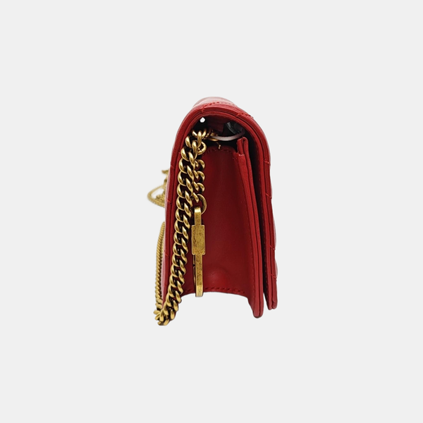 GG Marmont Super Mini Quilted Calfskin Red