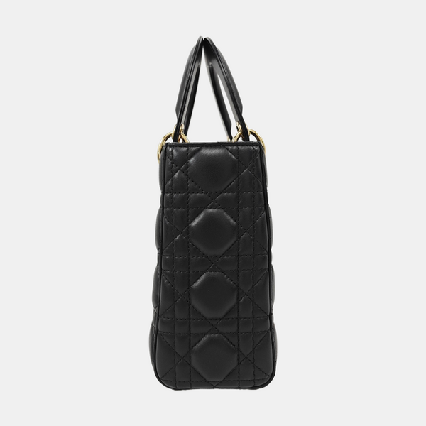 Lady Dior Small Cannage Lambskin Black