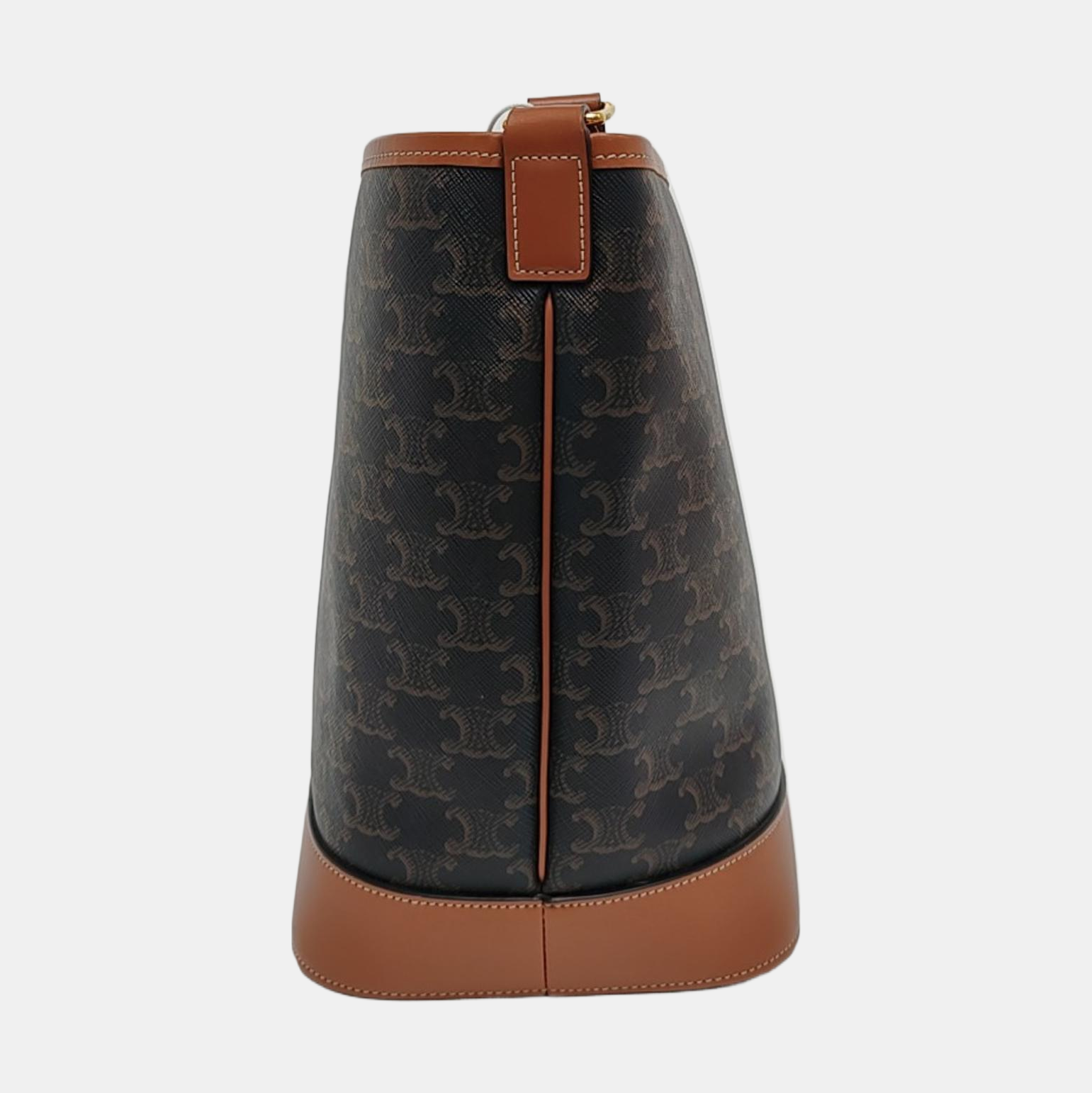 Authenticated pre-owned  TRIOMPHE CANVAS Medium Coated Canvas Yellow - Bucket Bag at Looply
