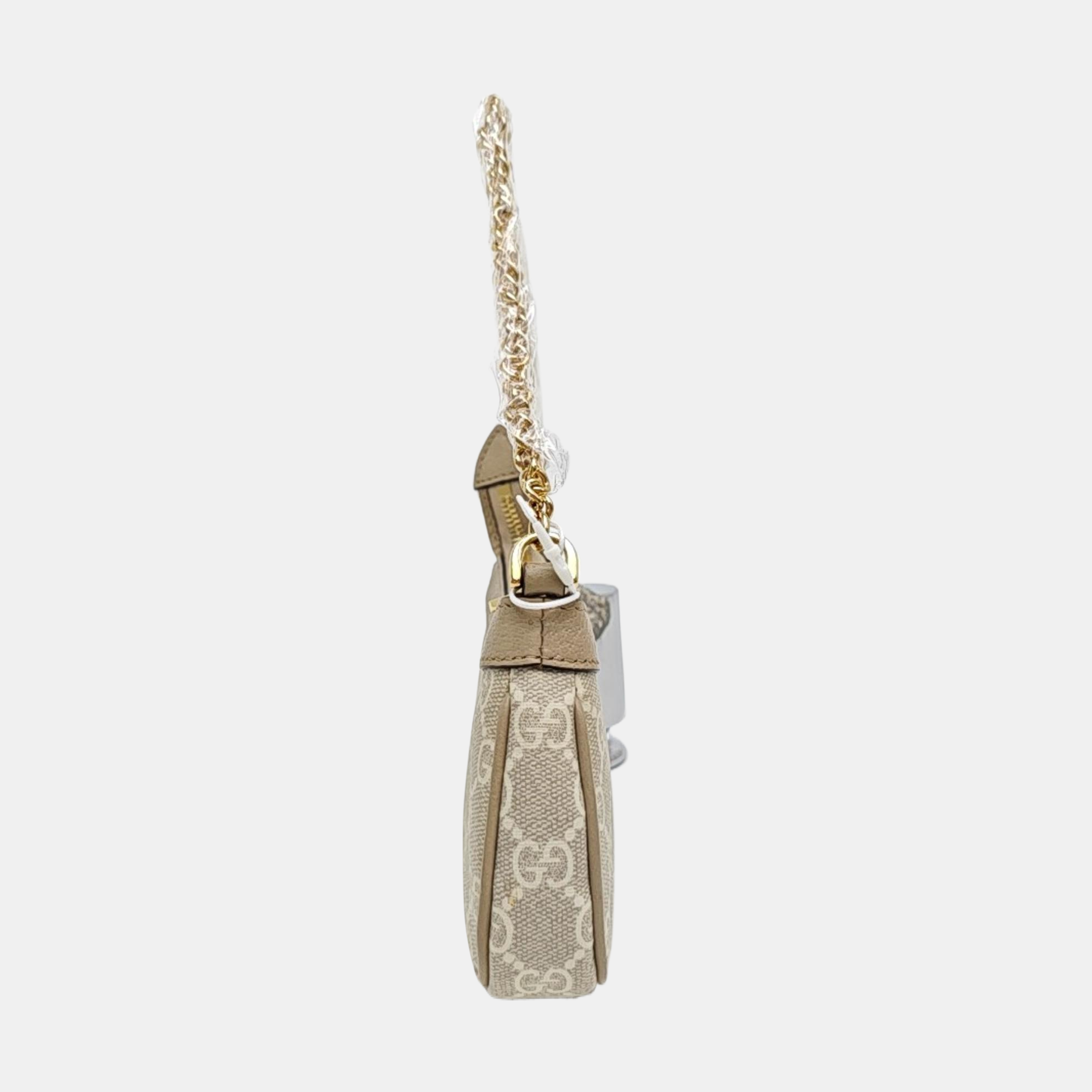 Ophidia Mini Monogram Coated Canvas Beige