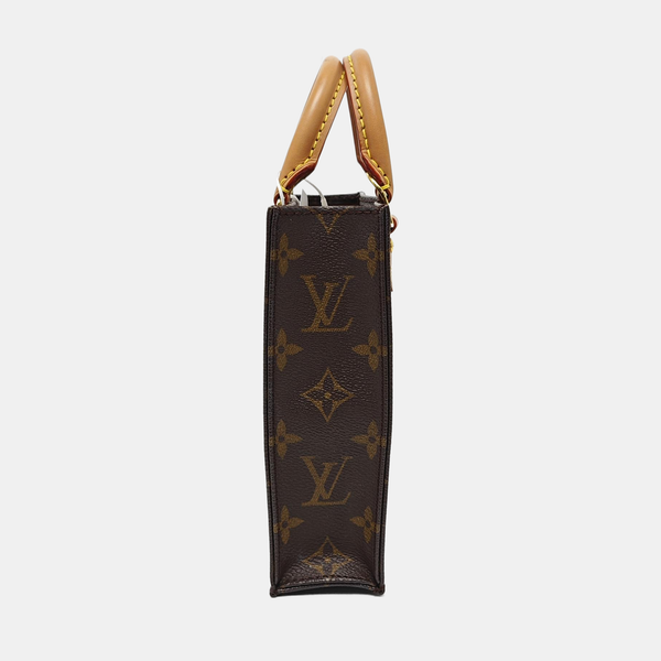 SAC PLAT Mini Monogram Coated Canvas Brown