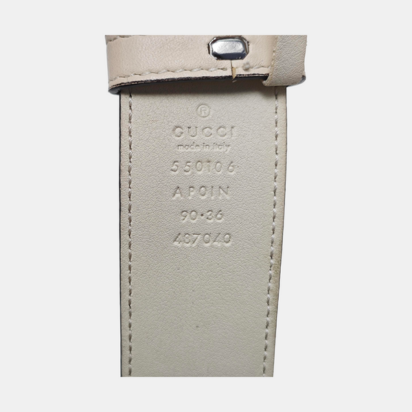 Leather Belt White