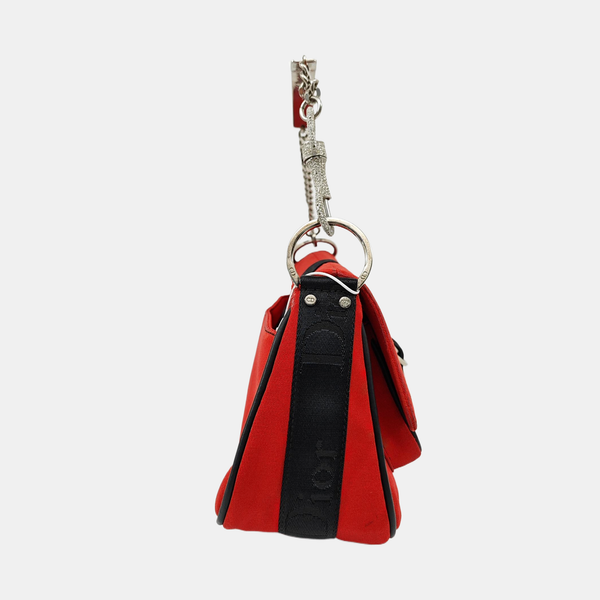 Fabric Shoulder Bag Red