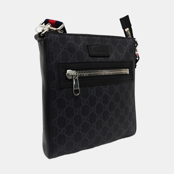 GG Imprime Small Monogram Coated Canvas Black