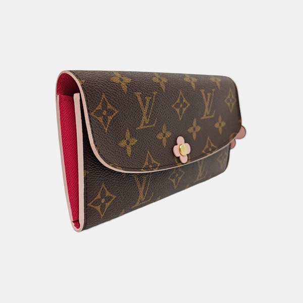EMILIE Monogram Coated Canvas Brown Wallet