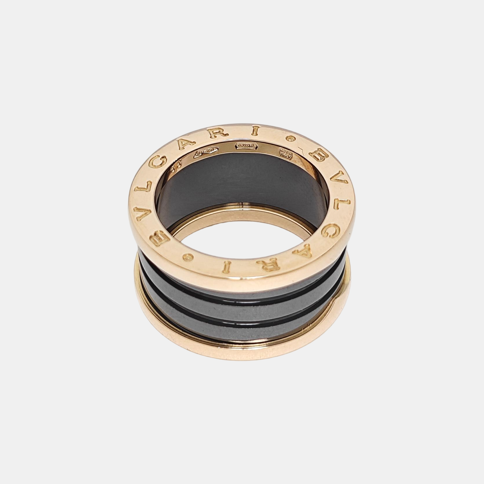 B.ZERO1 18k Rose Gold Ring EU 53
