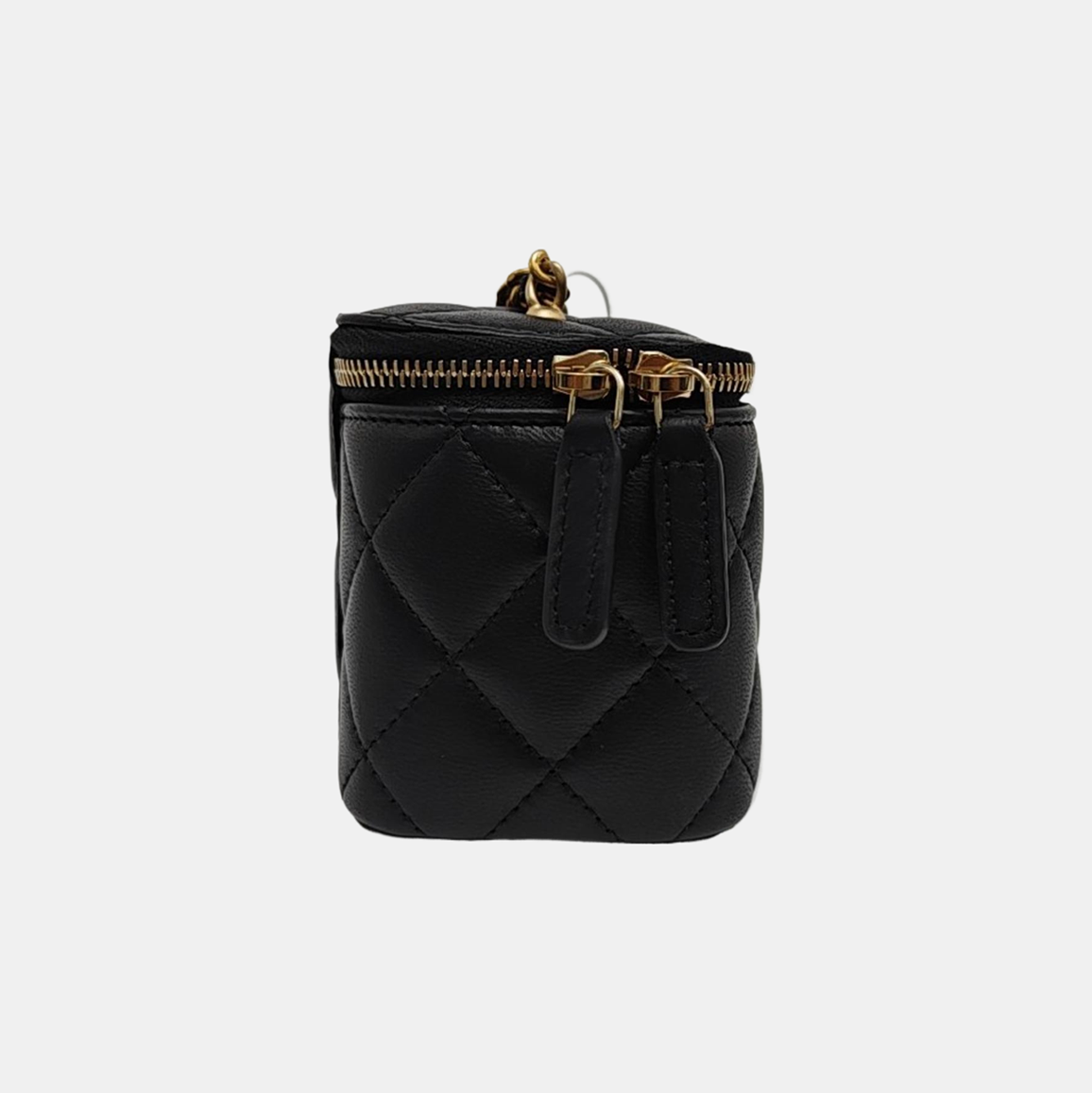 VANITY CASE Mini Quilted Lambskin Black
