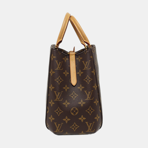 MONTAIGNE MM Monogram Coated Canvas Brown
