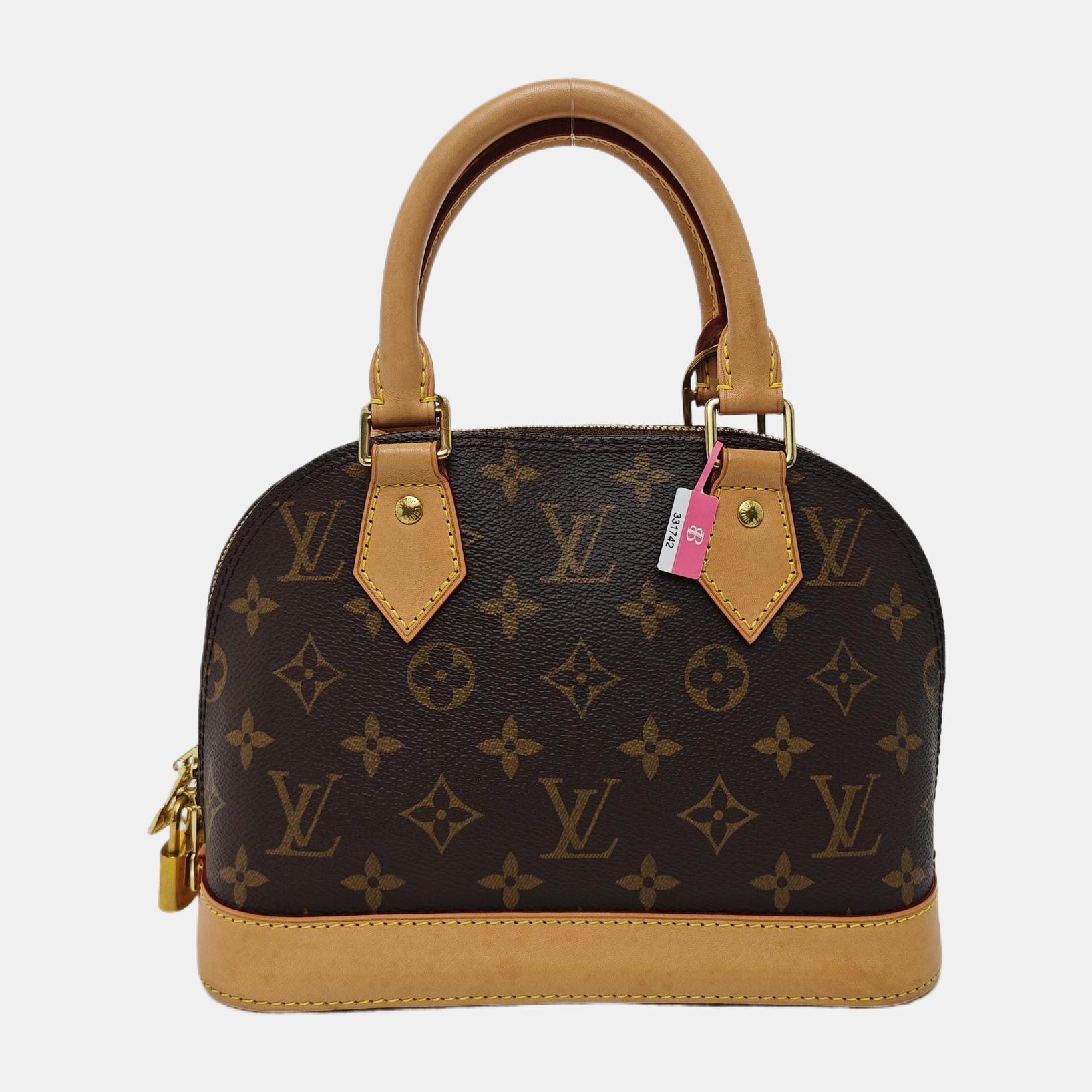 ALMA BB Monogram Coated Canvas Brown