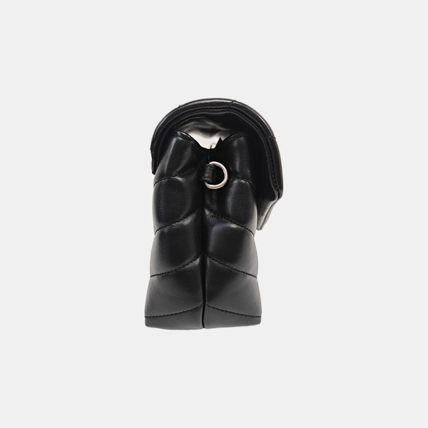LOULOU Extra Small Chevron Calfskin Black