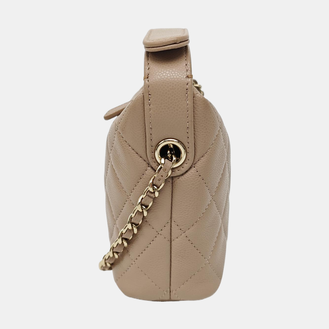 HOBO Quilted Grained Calfskin Beige