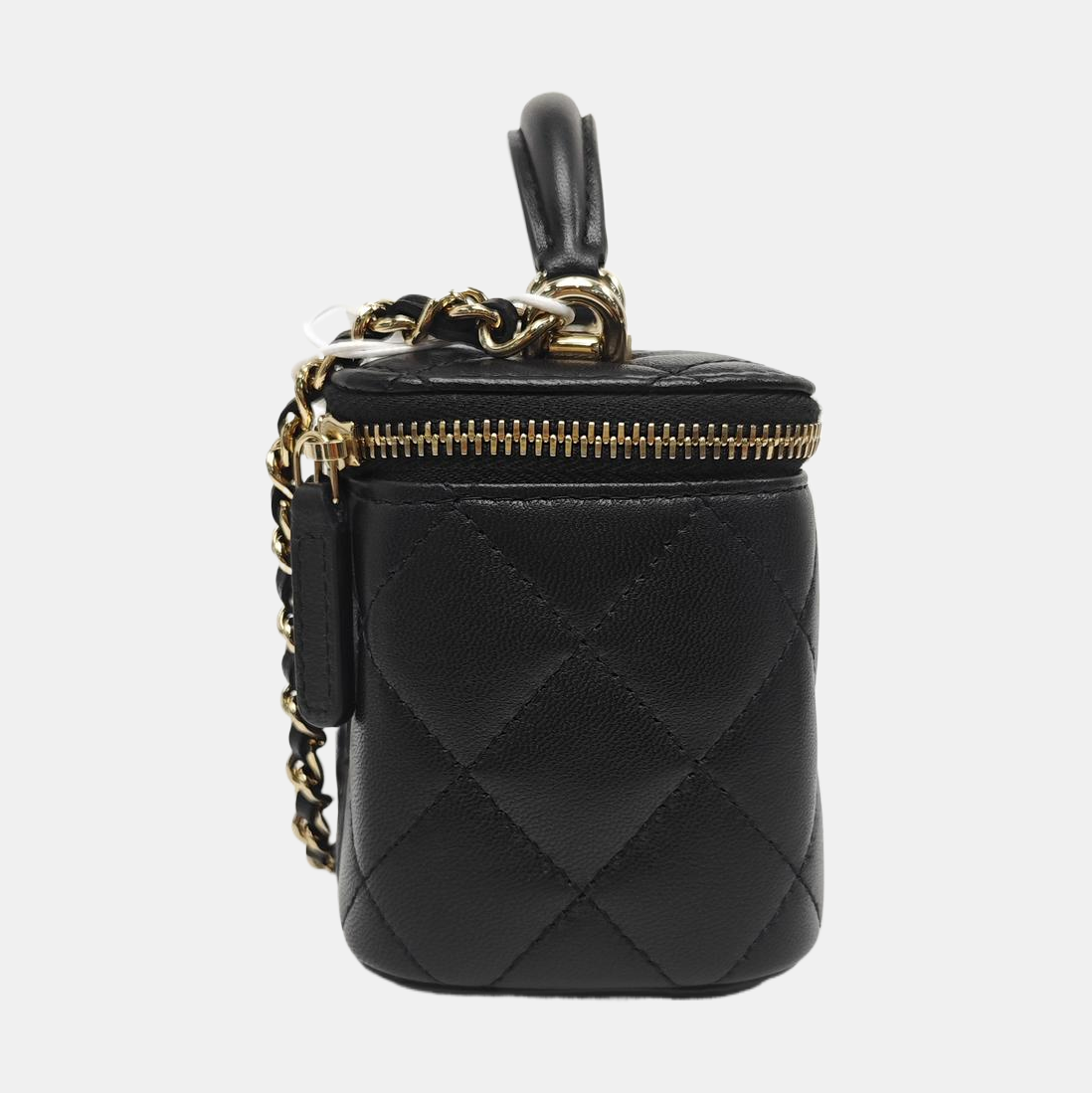 VANITY CASE Mini Quilted Lambskin Black