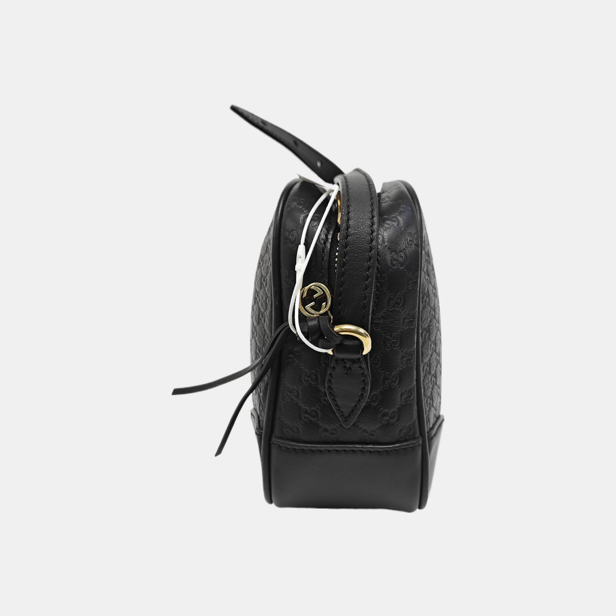 Monogram Calfskin Shoulder Bag Black