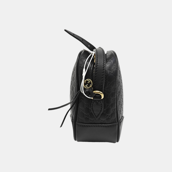 Monogram Calfskin Shoulder Bag Black