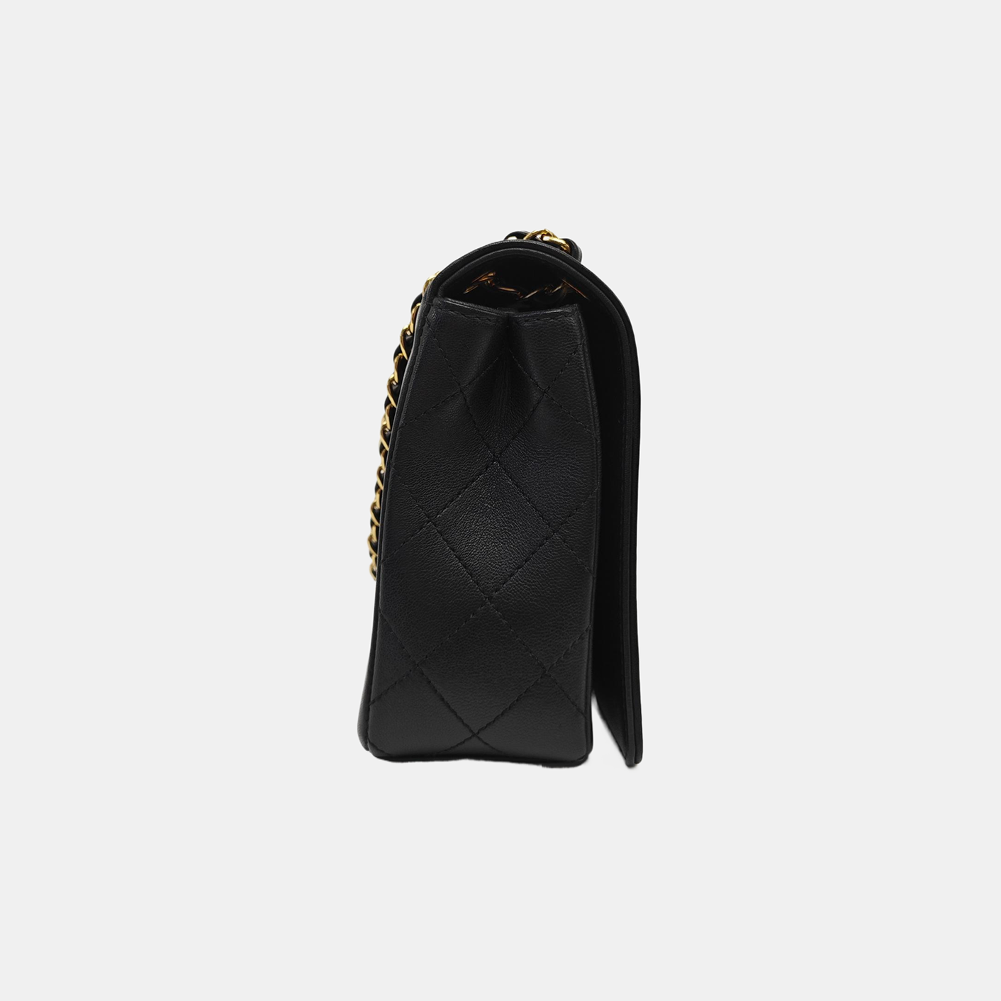 MADEMOISELLE Large Quilted Calfskin Black