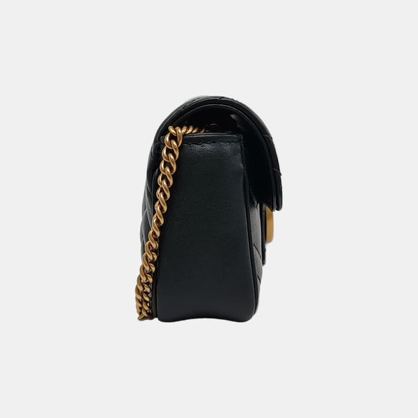 GG Marmont Mini Quilted Calfskin Black