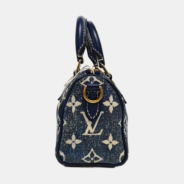 SPEEDY Nano Monogram Denim Blue