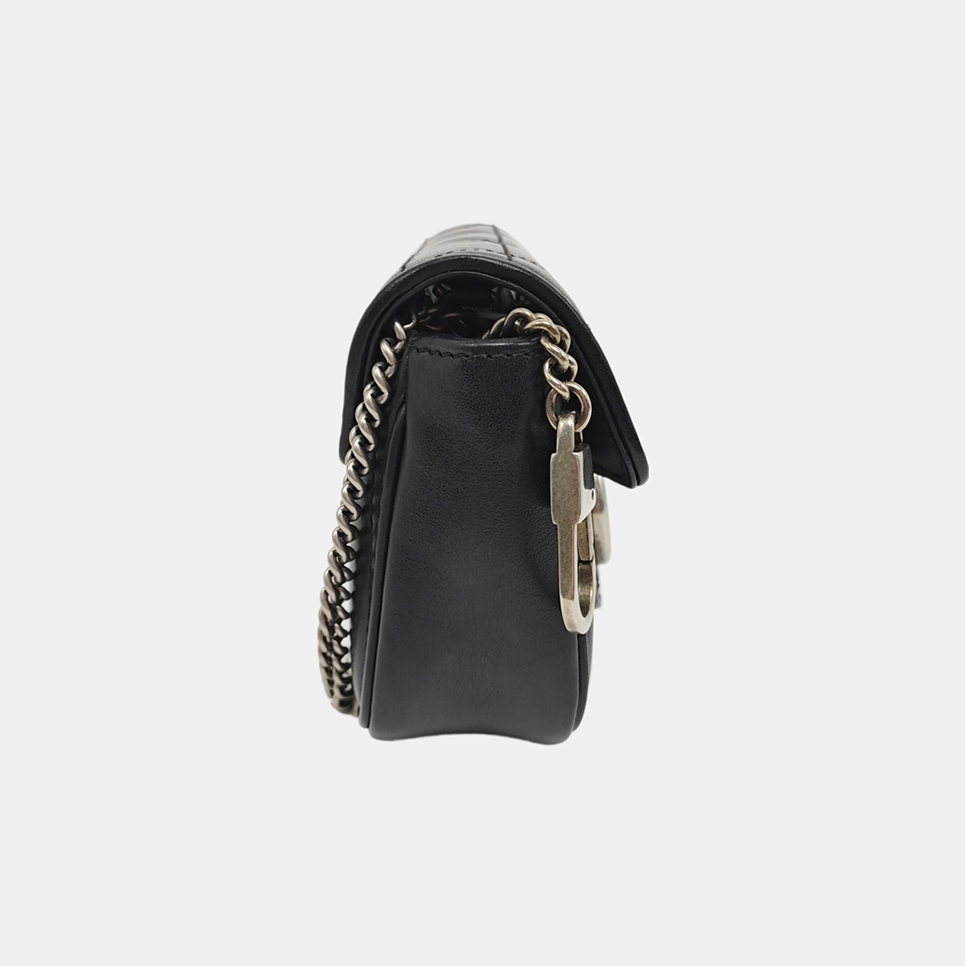 GG Marmont Mini Quilted Calfskin Black