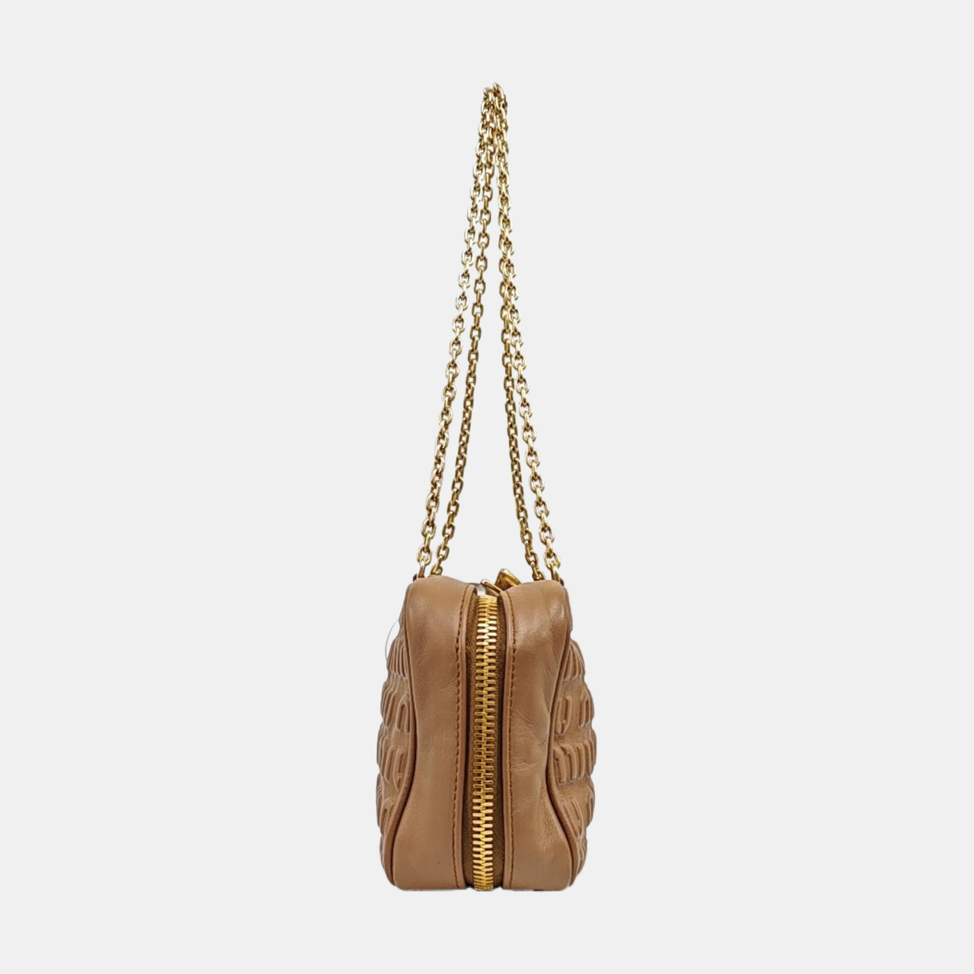 Calfskin Top Handle Bag Brown
