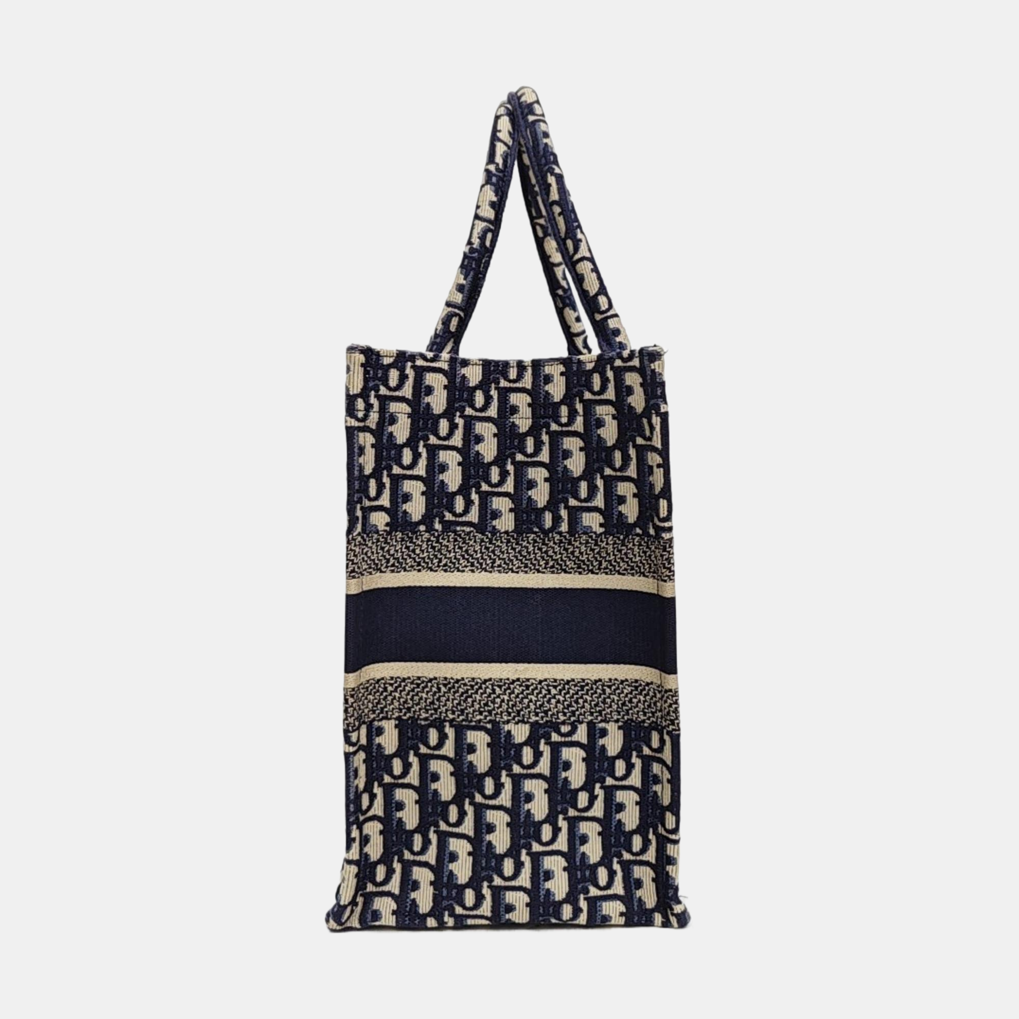 Book Tote Medium Oblique Canvas Blue