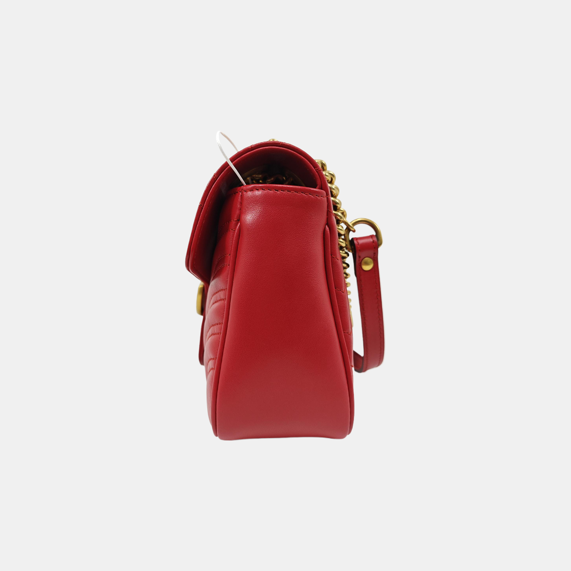 GG Marmont Medium Quilted Calfskin Red