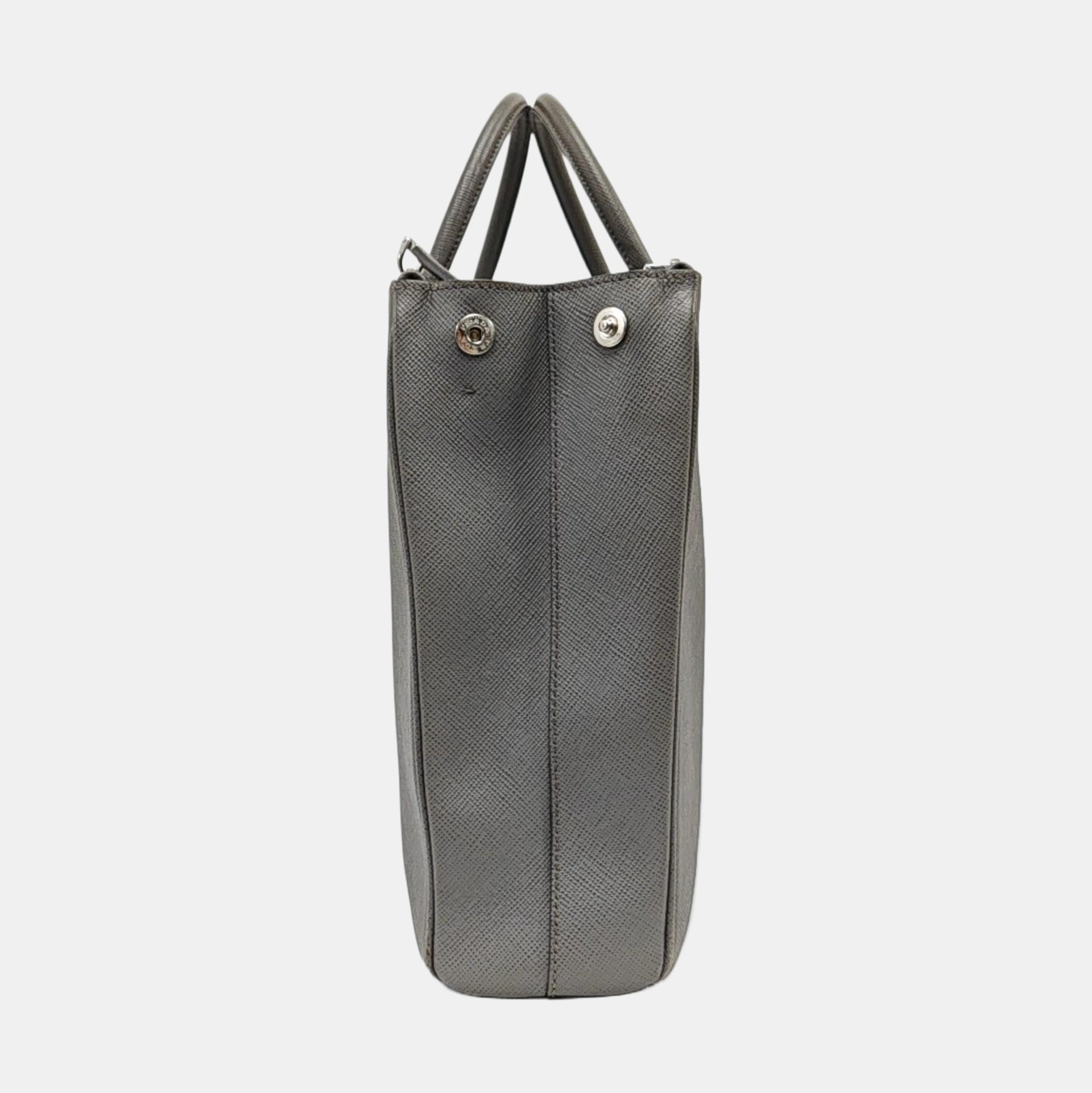 Galleria Large Saffiano Calfskin Gray