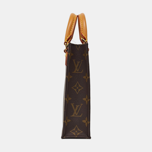 SAC PLAT Mini Monogram Coated Canvas Brown